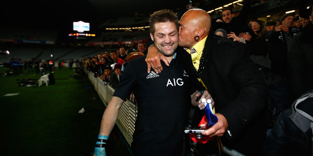 Richie McCaw was the toast of Eden Park, although he had another stint in the sinbin. Photo / Getty Images