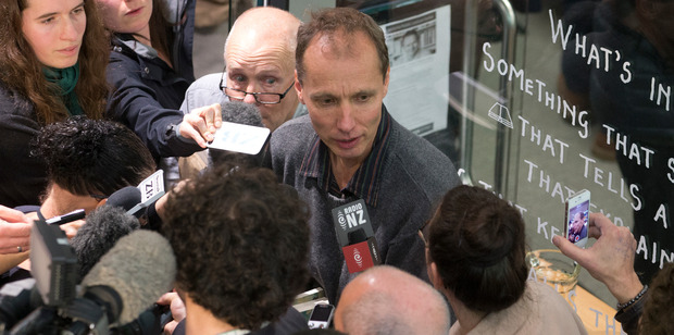 Nicky Hager at the launch of his book Dirty Politics. Photo / Mark Mitchell