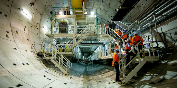 The machine called Alice in the Waterview Tunnel. Photo / Dean Purcell