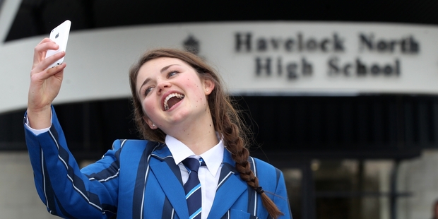 Libby Rainger was among a group of Havelock North High School students who came up with the idea of getting celebrities to endorse their annual Spring Fair fundraiser on August 31.PHOTO/DUNCAN BROWN