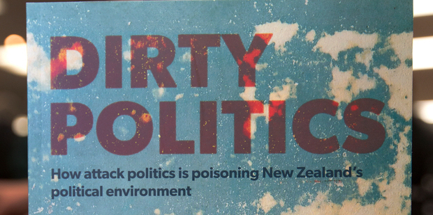 Author Nicky Hager's book, Dirty Politics.