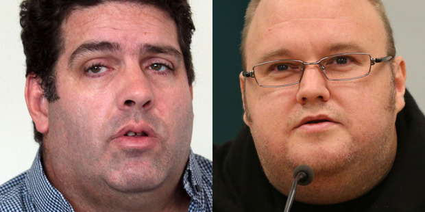 Whale Oil blogger Cameron Slater (left) blames internet mogul Kim Doctom for the hacking of his website. File photo / NZ Herald