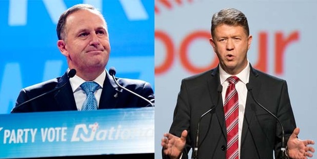 Prime Minister John Key and Labour Party leader David Cunliffe. Photo / Mark Mitchell