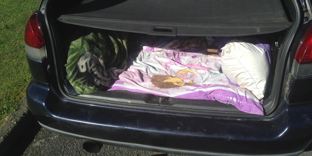 Tracy Waihape was discovered driving with seven unrestrained children in this stationwagon. Three were discovered in the car's boot.