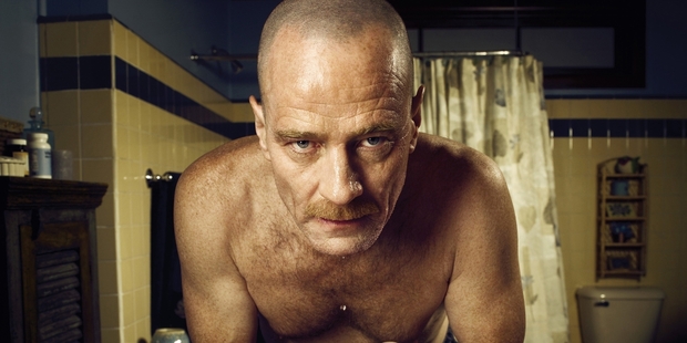 Bryan Cranston as Walter White in Breaking Bad. Below, Emilia Clarke as Daenerys Targaryen in Game of Thrones.