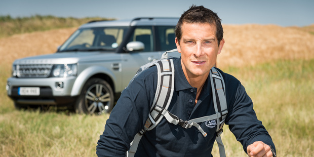 British TV host and adventurer Bear Grylls has been announced as Land Rover's global brand ambassador. Photo / Supplied