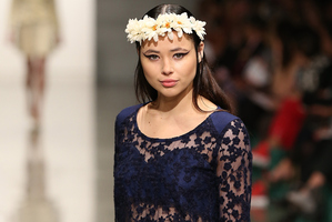 An Amber Whitecliffe design at Miromoda. Picture / Fiona Goodall/Getty.