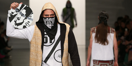 Hori by Hohepa Thompson in the Miromoda show. Picture / Fiona Goodall/Getty.