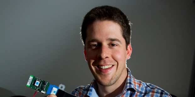 Benjamin O'Brien, CEO of StretchSense, makes applications for gaming, sports and rehabilitation. Photo / Jason Oxenham