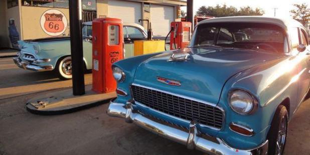 A lovingly restored Phillips gas station on Route 66, Tucumcari, New Mexico. Picture / Fiona Ralph