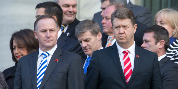 Prime Minister John Key and Labour leader David Cunliffe. Photo / Mark Mitchell