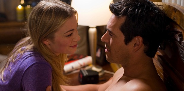 LeAnn Rimes and Eddie Cibrian in a scene from their movie Northern Lights.