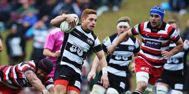Ihaia West of the Hawke's Bay Magpies makes a break during the ITM Cup rugby game between the Counties Manukau Steelers and the Hawke's Bay Magpies. Photo / Getty Images.