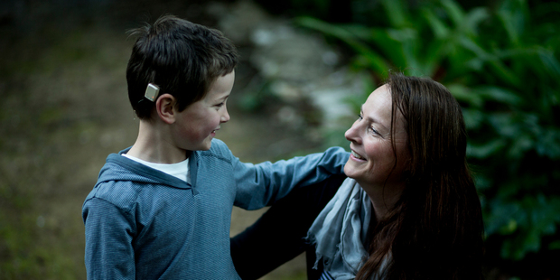 Liz Warrington is raising money for her son Louis Cheftel, who is profoundly deaf in one ear, to get a cochlear implant. Picture / Dean Purcell