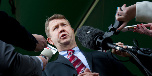 David Cunliffe rolled out Labour's electricity policy in Rotorua yesterday. Photo / Stephen Parker