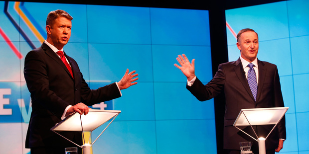 Prime Minister John Key and Labour Leader David Cunliffe. Photo / Getty Images