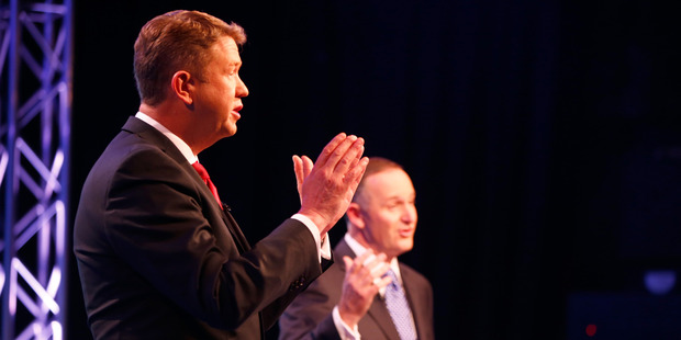 David Cunliffe (l) and John Key locked horns over housing policy during the first leaders' debate.