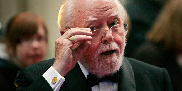 2008 file photo of British actor and director Richard Attenborough arriving at the Galaxy British Book Awards in London. Photo / AP
