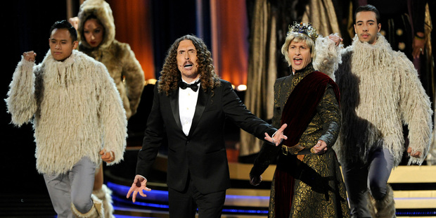 Weird Al Yankovic and Andy Samberg stole the show at the Emmys. Photo / AP