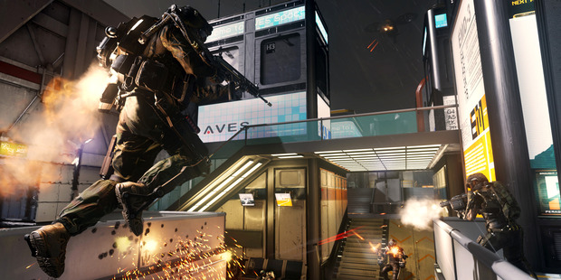 A scene from Call of Duty: Advanced Warfare. Amazon is buying gamer website Twitch. Photo / AP