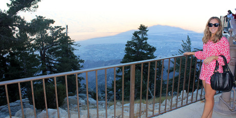Ruby designer Deanna Didovich at the Palm Springs Aerial Tramway. Picture / supplied.