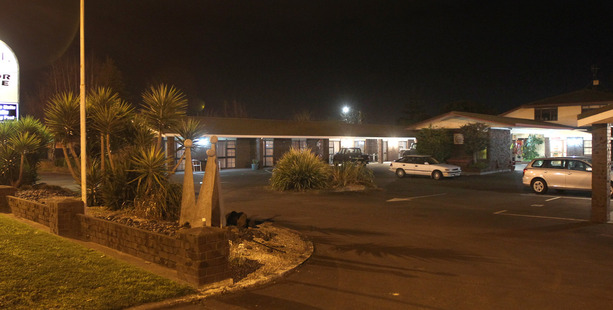 Police are investigating the unexplained death of a baby boy at the Anvil Court Motor Lodge in Hastings yesterday. Photo / Duncan Brown