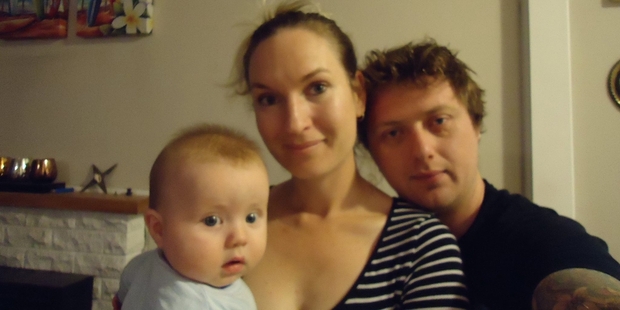 Jillene and Joseph Wiseman with baby Cooper.