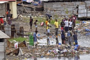 Residents are banned from leaving the Ebola-stricken West Point area of Liberia. Photo / AP