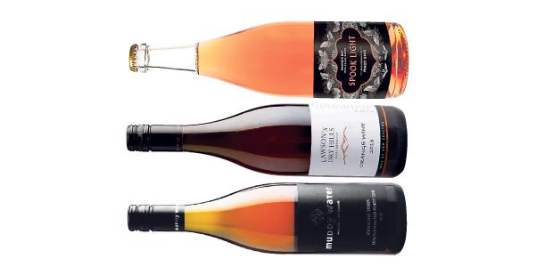 Muddy Water Growers' Series Skin Fermented Waipara Pinot Gris 2013; Lawson's Dry Hills Orange Wine Marlborough 2013; Spook Light Hawke's Bay 2013.