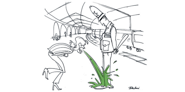 'If I'd never suffered travel misery, I'd never have had the pleasure of throwing up on a policeman in the Brighton Railway Station.' Image / Daloui