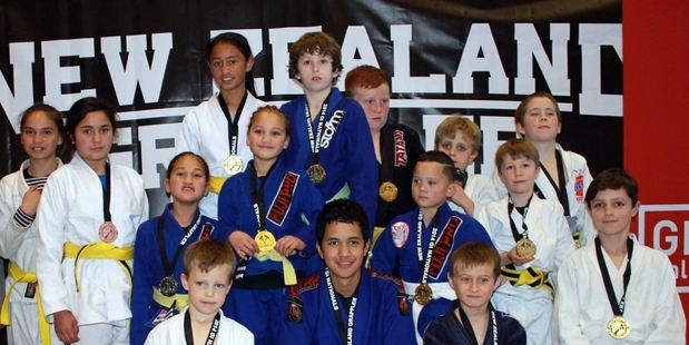 Kids from Allegiance Brazilian Jiu Jitsu Academy, which teaches classes in Hastings and Haumoana. PHOTO/SUPPLIED