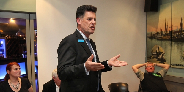Wayne Walford, National candidate for Napier, encountered some irate teachers at an education forum last night. Photo / Duncan Brown