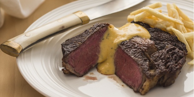 The perfect steak, from the new book Simon Gault Modern Classics. Picture / Kieran Scott