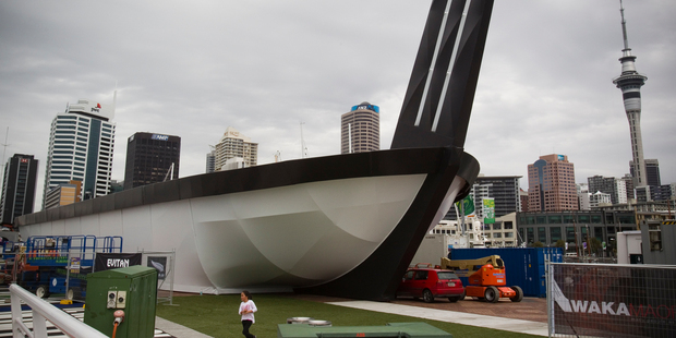 The Waka Maori, while it was on the Auckland waterfront. Photo / File