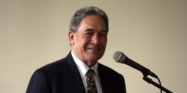 Winston Peters likes to hold his campaign meetings the old fashioned way - on the street, soapbox style. Photo / APN