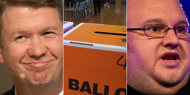 David Cunliffe and Kim Dotcom will be among those casting early ballots this election. Photo / NZ Herald