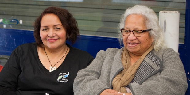 Marama Fox and her mother, Frances Reiri-Smith, at Choices in Hastings yesterday. Photo / Glenn Taylor
