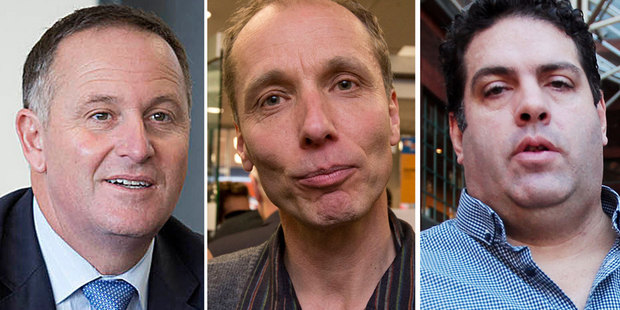 Prime Minister John Key, investigative journalist Nicky Hager and blogger Cameron Slater. Photos / NZ Herald