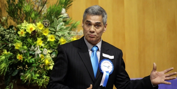 Wairarapa Conservative candidate Brent Reid speaks at the Meet The Candidates evening in Waipukurau. Photo / Paul Taylor