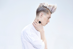 Colour, height and clippering combine in this style by Guy Roberts of Vada salon, chosen as a finalist in the L'Oreal Colour Trophy. Picture / Stephen Tilley