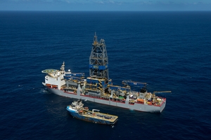 The Anadarko drill ship the Noble Bob Douglas which was recently looking for oil and gas in New Zealand waters. Photo / Brett Phibbs
