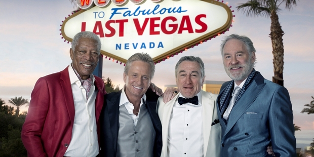 Last Vegas brings together Hollywood greats Morgan Freeman, Michael Douglas, Robert De Niro and Kevin Kline.