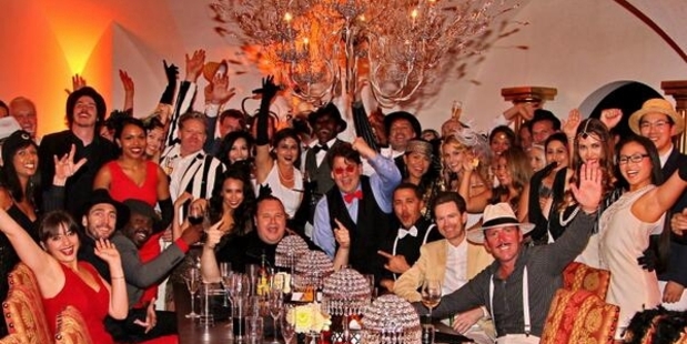 Kim Dotcom chose The Great Gatsby as inspiration for his 40th birthday party this week.