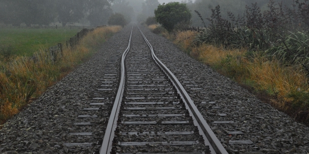 TWISTED: An earthquake-damaged railway line in Mauriceville. WTA210114KHRAILWAY01