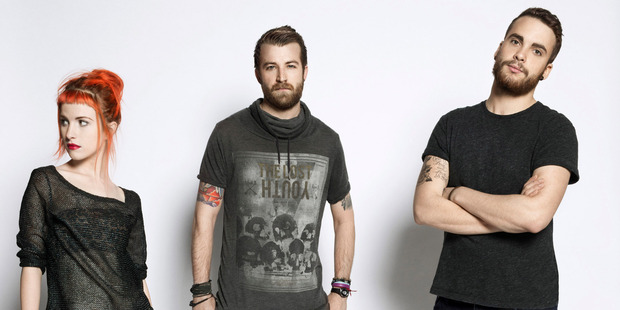 Hayley Williams, Jeremy Davis and Taylor York of Paramore.