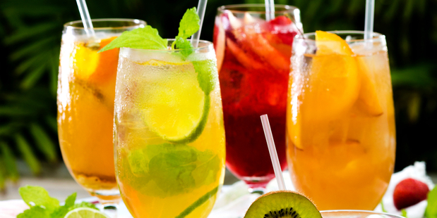 Exotic iced tea drinks made by Tea Sommelier Benjamin McManus from the Langham Hotel. Photo / Babiche Martens