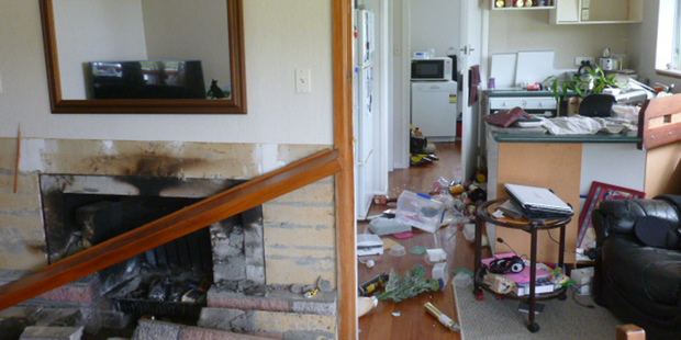 Pictures taken by Paul Dickens of damage to his Alfreton home caused by the earthquake.