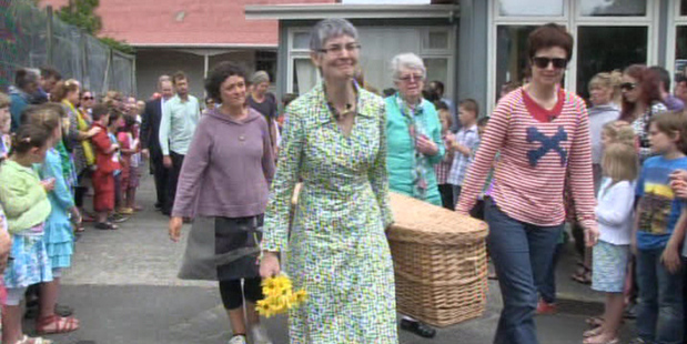The funeral took place at St Leonard's School, which both children attended. Photo / Ray Collins Enterprises
