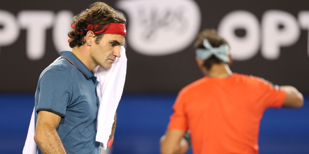 Federer tried to be Federer but Nadal wouldn't let him. Photo / AP