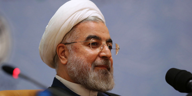 Iranian President Hassan Rouhani at the 27th International Islamic Unity Conference in Tehran, Iran. Photo / AP